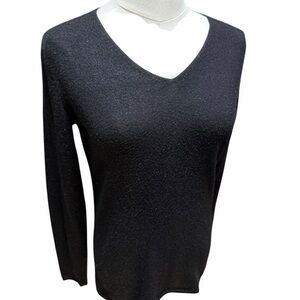 AZUL by Moussy Classic Black V-Neck Women's Sweater Sz Small